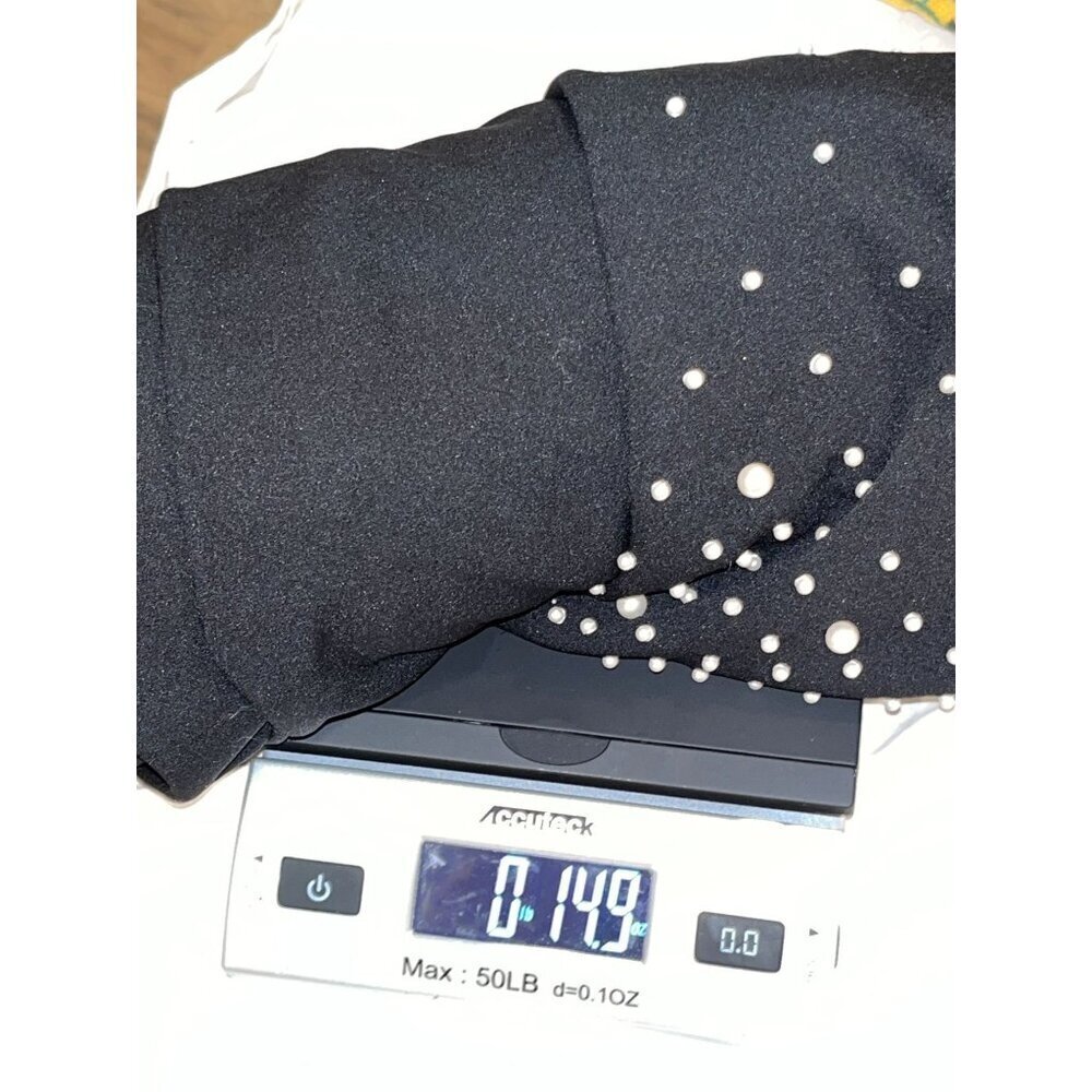 Marina Black Pearl Embellishments Studded Wide-Leg Pants Women's Plus Size 2X - Picture 13 of 13